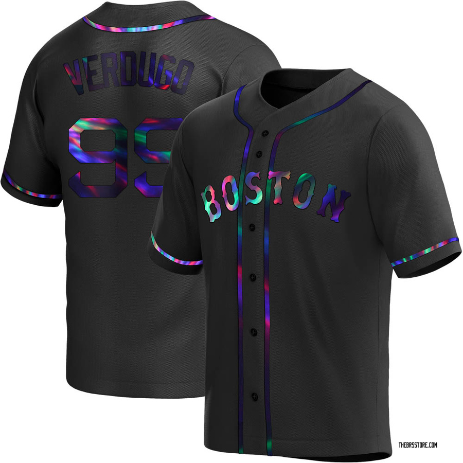 Black Holographic Replica Alex Verdugo Men's Boston Red Sox Alternate Jersey