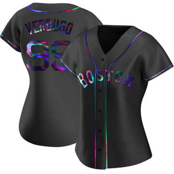 Black Holographic Replica Alex Verdugo Women's Boston Red Sox Alternate Jersey