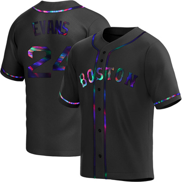 Black Holographic Replica Dwight Evans Men's Boston Red Sox Alternate Jersey