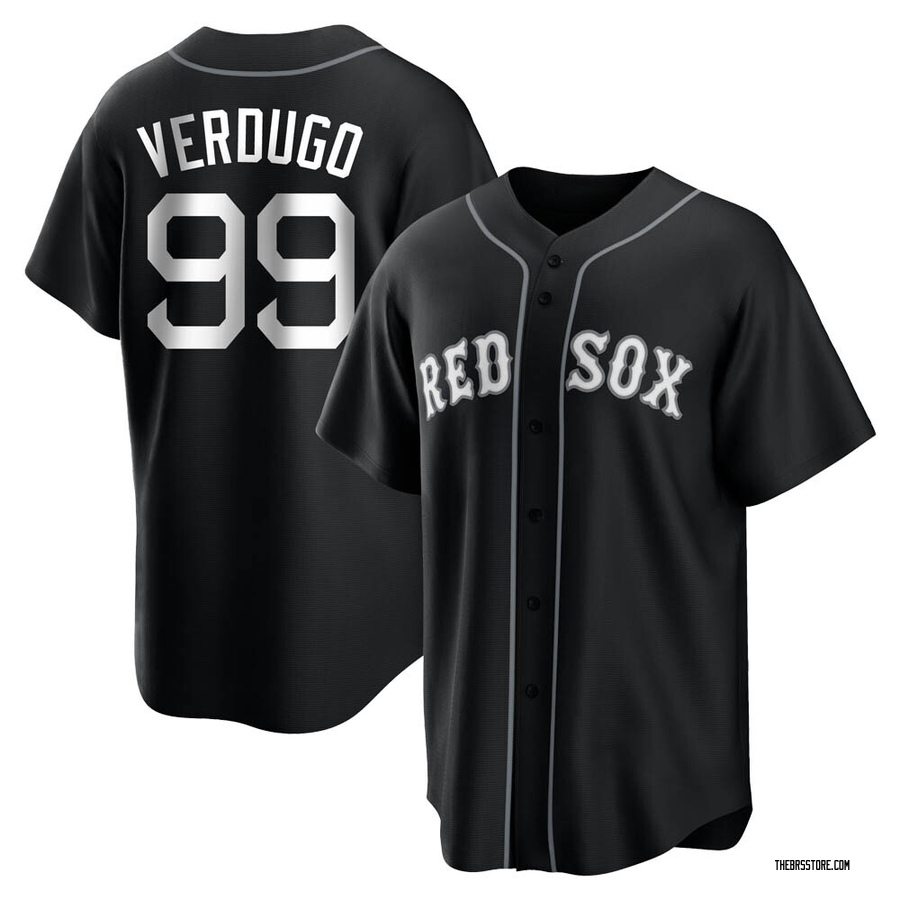Black/White Replica Alex Verdugo Men's Boston Red Sox Jersey