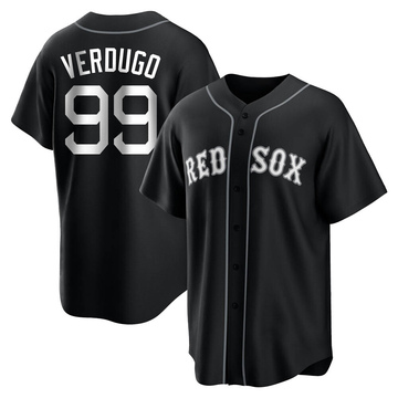 Black/White Replica Alex Verdugo Youth Boston Red Sox Jersey