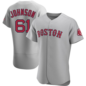 Gray Authentic Brian Johnson Men's Boston Red Sox Road Jersey