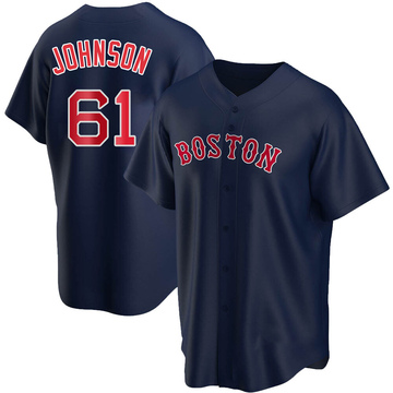 Navy Replica Brian Johnson Youth Boston Red Sox Alternate Jersey