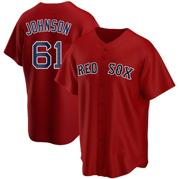 Red Replica Brian Johnson Men's Boston Red Sox Alternate Jersey