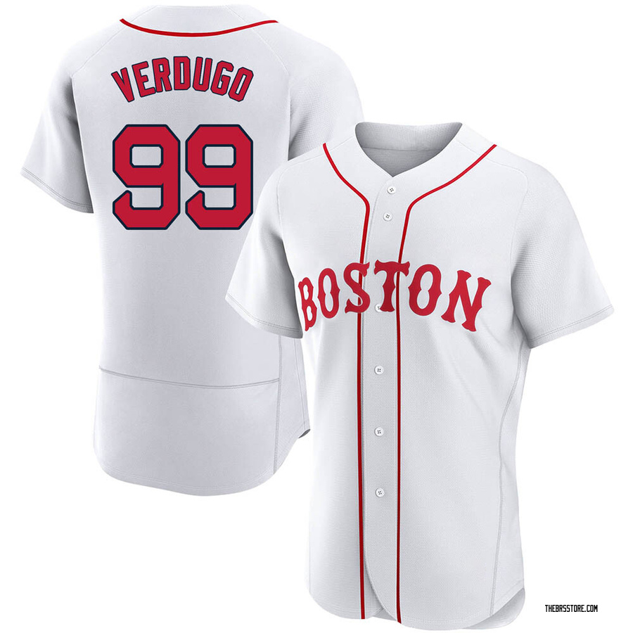White Authentic Alex Verdugo Men's Boston Red Sox 2021 Patriots' Day Jersey