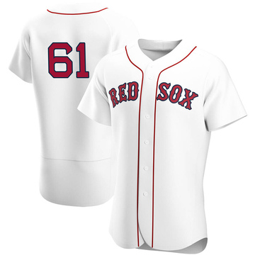 White Authentic Brian Johnson Men's Boston Red Sox Home Team Jersey