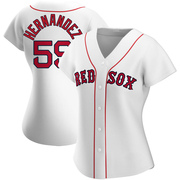 White Authentic Ronaldo Hernandez Women's Boston Red Sox Home Jersey