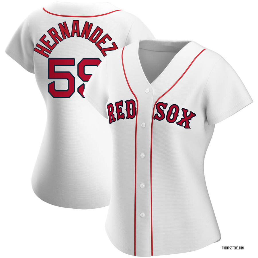 White Authentic Ronaldo Hernandez Women's Boston Red Sox Home Jersey