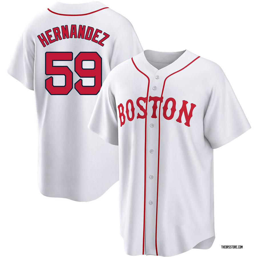 White Replica Ronaldo Hernandez Men's Boston Red Sox 2021 Patriots' Day Jersey